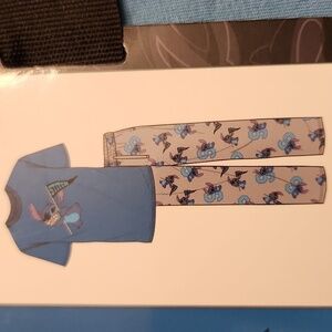 Disney Stitch Pjs Mens Shirt pajama pants Sleep Set Size S 28 - 30 W NWT